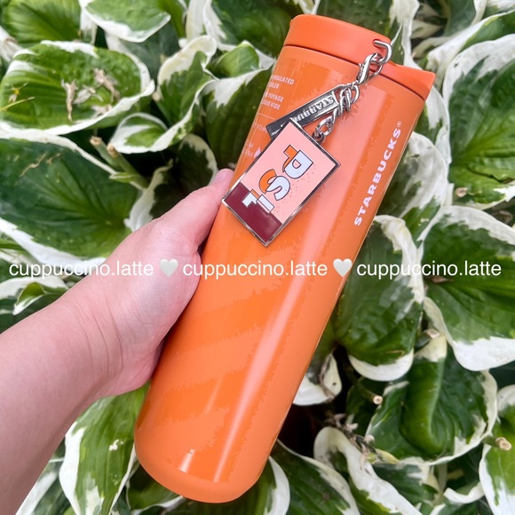 🍂NWT🎃Starbucks 2025 Fall Halloween Pumpkin Spice Latte Charm SS Bottle Tumbler